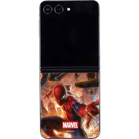 Marvel Spiderman Group Wall Galaxy Z Flip5 5G Skin